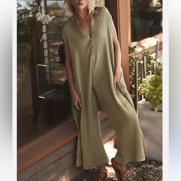 Free People Pants - Free People Waffle one piece XS